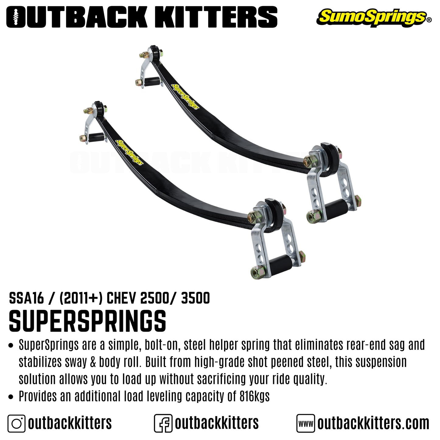 SuperSprings to suit 2011+ Chev / GMC 2500 / 3500