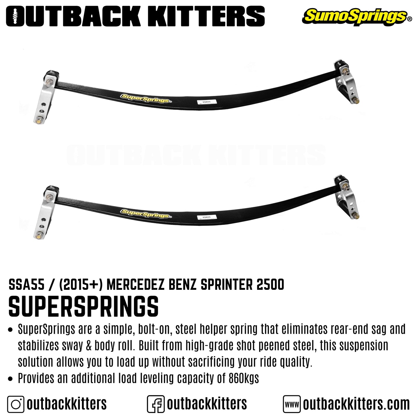 SuperSprings to suit 2016+ Mercedes-Benz Sprinter 2500