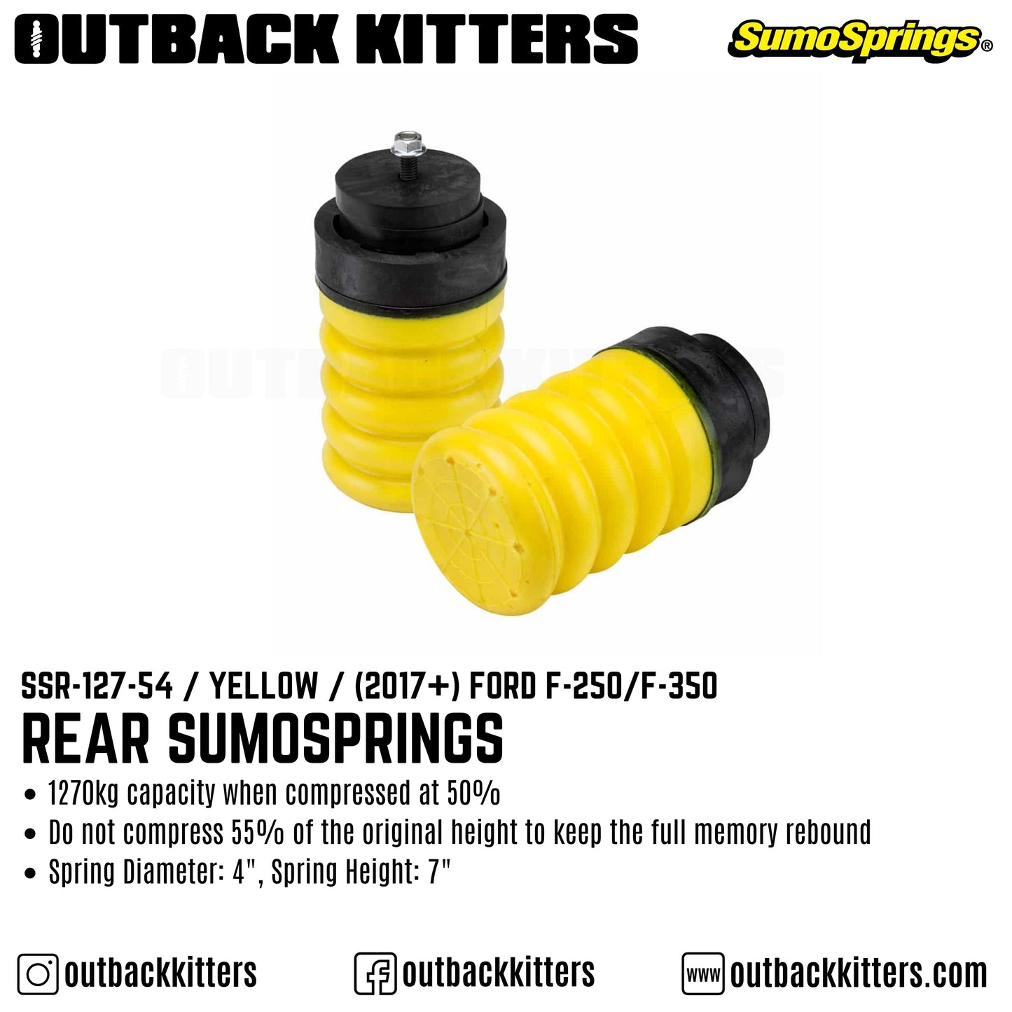 Rear SumoSprings to suit 2017+ Ford F250