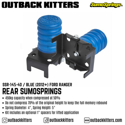 Rear SumoSprings to suit 2012-2021 T6 Ford Ranger