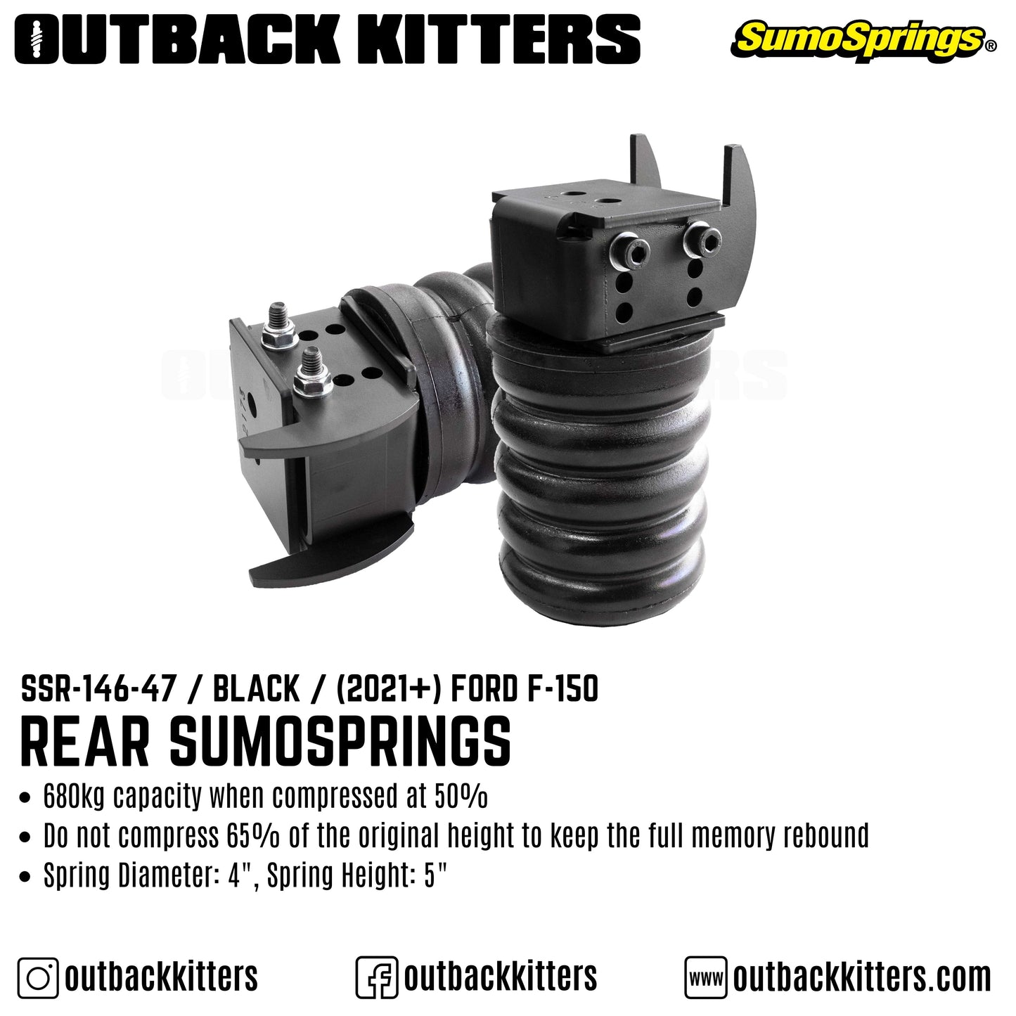 Rear SumoSprings to suit 2021+ Ford F150