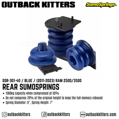 Heavy Duty Rebel Rear SumoSprings to suit 2014+ Ram 3500