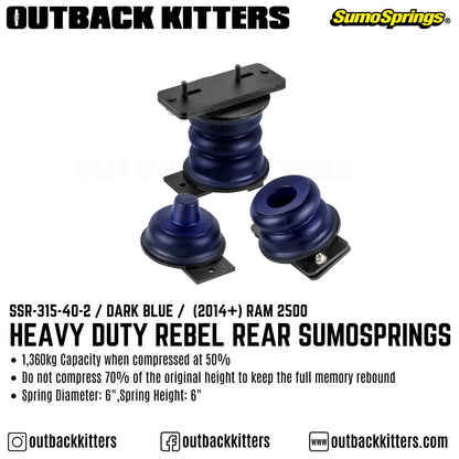 Heavy Duty Rebel Rear SumoSprings to suit 2014+ Ram 2500