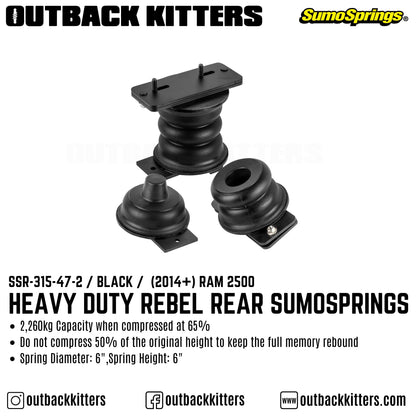 Heavy Duty Rebel Rear SumoSprings to suit 2014+ Ram 2500