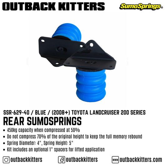 Rear SumoSprings to suit 2008+ Toyota Landcruiser 200 Series