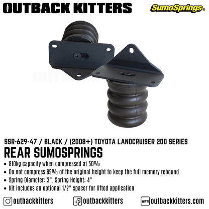 Rear SumoSprings to suit 2008+ Toyota Landcruiser 200 Series